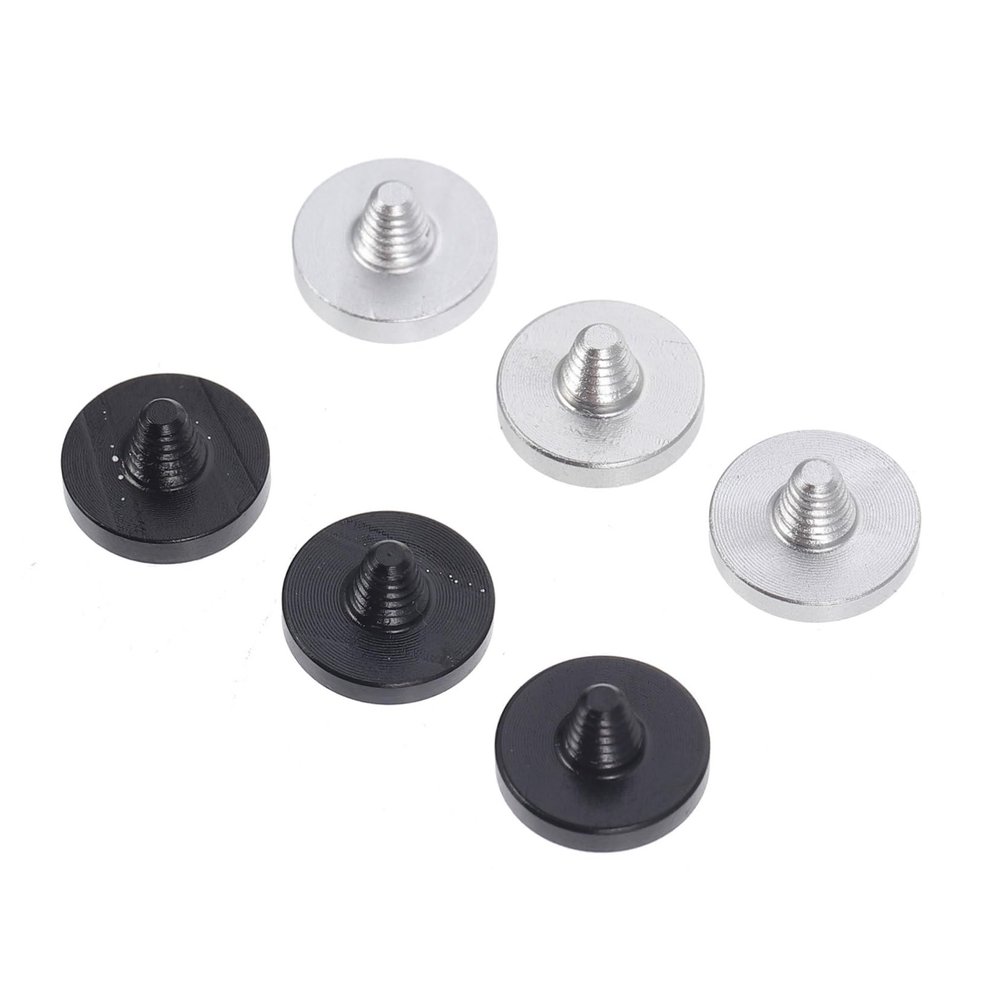 Homoyoyo 6pcs Shutter Release Button Aluminum Alloy Camera Accessory Tapered Thread Design Easy to Install Includes Flat Concave and Convex for Enhanced Grip