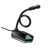Abaodam 1pc Bendable USB Microphone RGB Lighting for Video Conferencing and Voice Chat Desktop Mini Noise Mic for Home Studio and Office Use Drive and Compact Design view 1