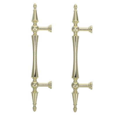 QUMIIRITY 2pcs Brushed Gold Cabinet Handles Hole Centers Luxury Drawer Pulls for Kitchen Cupboards Dressers Closets and Wardrobes French Design Hardware for Decor