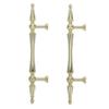 QUMIIRITY 2pcs Brushed Gold Cabinet Handles Hole Centers Luxury Drawer Pulls for Kitchen Cupboards Dressers Closets and Wardrobes French Design Hardware for Decor view 1