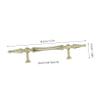 QUMIIRITY 2pcs Brushed Gold Cabinet Handles Hole Centers Luxury Drawer Pulls for Kitchen Cupboards Dressers Closets and Wardrobes French Design Hardware for Decor view 2