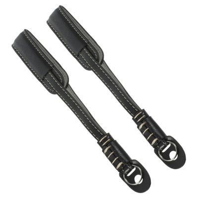 KICHOUSE 2pcs Retro Camera Wrist Straps Chic Leather Hand Straps for Mirrorless Cameras Comfortable Anti-slip Design Easy Installation Random Color