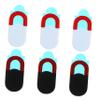 SECFOU 6pcs Webcam Cover Mobile Phone Laptop Camera Privacy Protection Black White Hacking Compact Easy to Use for Enhanced Security view 1