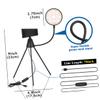 CHILDWEET 1pc Led Fill Light with Tripod Phone Holder Color Modes for Video Recording Live Streaming Photography Easy Scenarios view 3