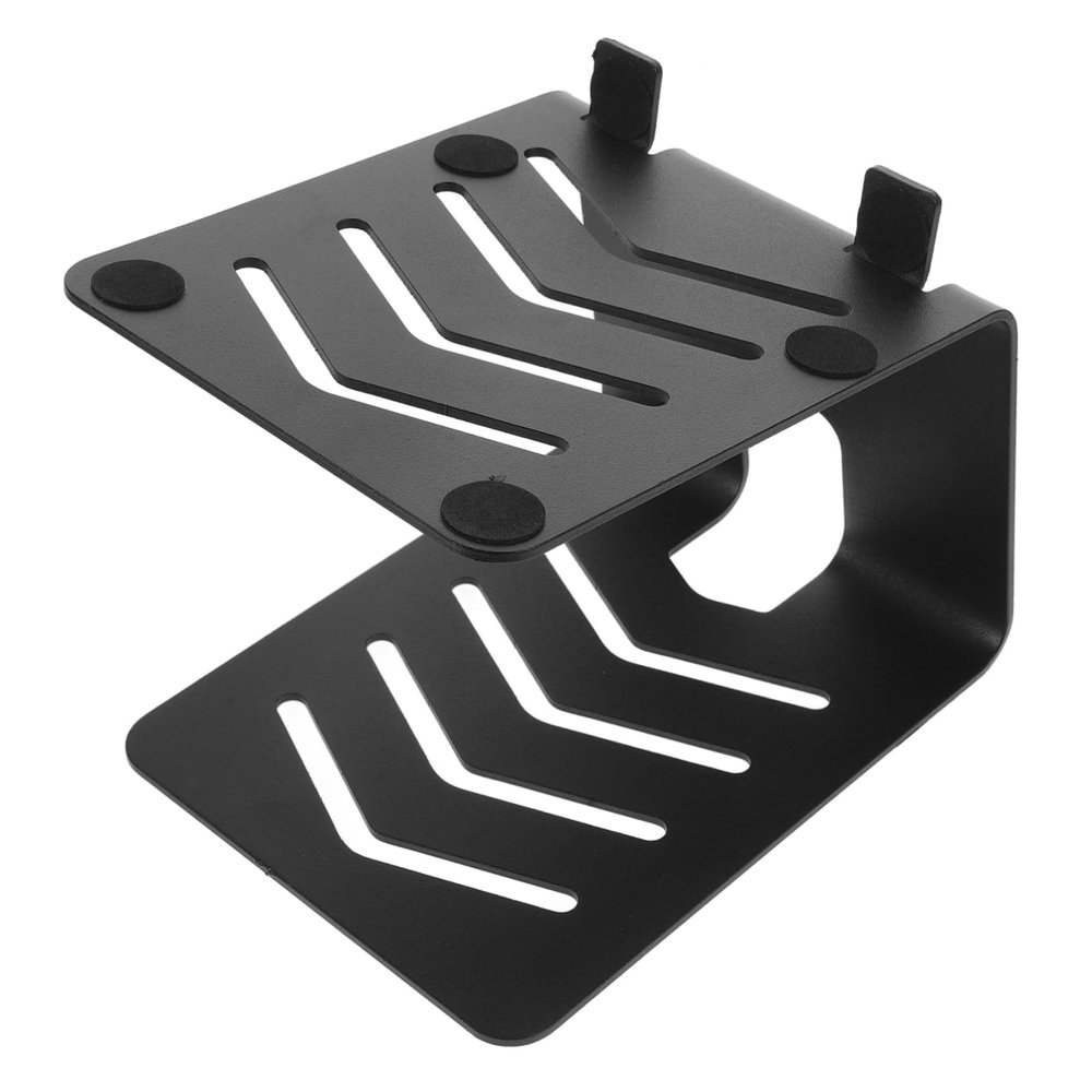 QUMIIRITY Speaker Desk Stand Metal Bookshelf Speaker Holder Monitor Riser Audio Cooling Rack for Home Office