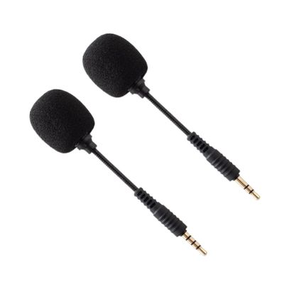 BRIGHTFUFU 2pcs Bendable Condenser Microphone for Gaming Podcast Mini Denoise Mic Arm for Laptop Computer Portable Phone Tablet
