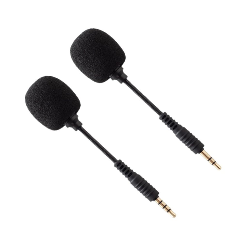BRIGHTFUFU 2pcs Bendable Condenser Microphone for Gaming Podcast Mini Denoise Mic Arm for Laptop Computer Portable Phone Tablet