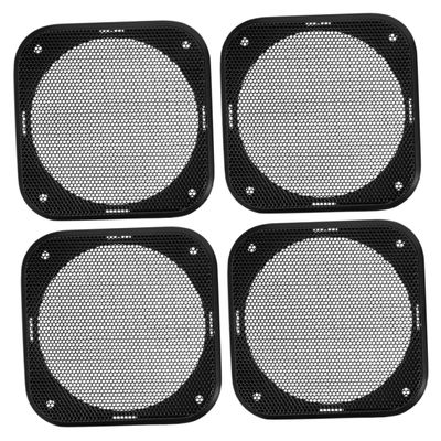 MUCKLILY 4pcs Square Speaker Grill Mesh Car Audio Grill Cover Metal Screen for Auto Speaker Protection