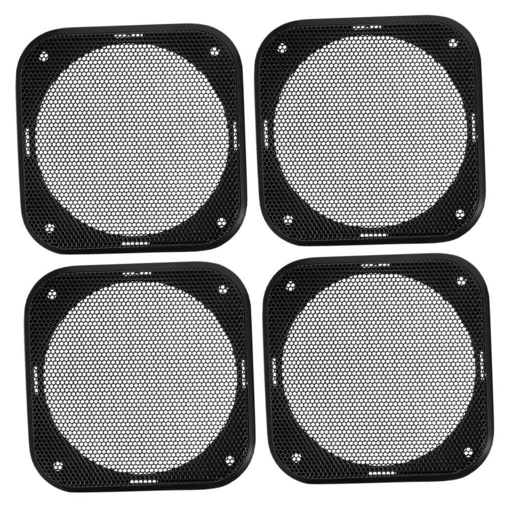 MUCKLILY 4pcs Square Speaker Grill Mesh Car Audio Grill Cover Metal Screen for Auto Speaker Protection
