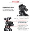 Precision 3-Way Geared Tripod Head with Quick Release Plate for DSLR Cameras gh-proii and gc-01 view 3