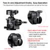 Precision 3-Way Geared Tripod Head with Quick Release Plate for DSLR Cameras gh-proii and gc-01 view 4