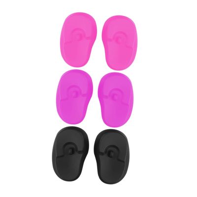 FRCOLOR 6pairs Silicone Ear Covers Reusable Ear Protectors for Hair Dyeing and Washing Hair