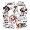 10pcs White German Shorthaired Pointer Sticker Sheet, Cute Vinyl Decals for GSP Owners and Outdoor Pet Lovers, Waterproof, UV-Resistant, for Laptop, Water Bottle, Crate, Notebook, Journal, Gear Box view 1