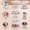 10pcs White German Shorthaired Pointer Sticker Sheet, Cute Vinyl Decals for GSP Owners and Outdoor Pet Lovers, Waterproof, UV-Resistant, for Laptop, Water Bottle, Crate, Notebook, Journal, Gear Box view 2