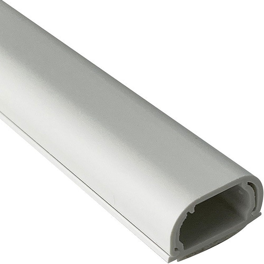ZEJGLZRZ Cable Cover 2x1m Cable Trunking,Floor Molding Solution,Wall-Mounted Cable Concealer for TV Cables,Square Trunking,Cable Duct,Hide and Protect Cables and Avoid Risks-White||24.4x12.1mm