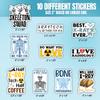 10pcs Radiology Sticker Sheet, X-Ray Tech Vinyl Decals for Radiologic Technologists, Students, Healthcare Workers, Waterproof, UV-Resistant, for Laptop, Water Bottle, Clipboard, Phone Case, Notebook view 2