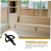 Homoyoyo 2pcs Modern Concealed Cabinet Pull Handles for Seamless Installation Kitchen and Furniture Sleek and User-Friendly Hidden Design view 3