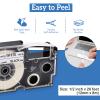 GREENCYCLE 6PK Compatible for XR-12WE XR-12WE2S AR-12WE 12mm 1/2" Black on White Label Maker Tape for KL-7000 KL-7200 KL-8100 KL-8200 KLP1000 KL-G2 Label Printer view 3