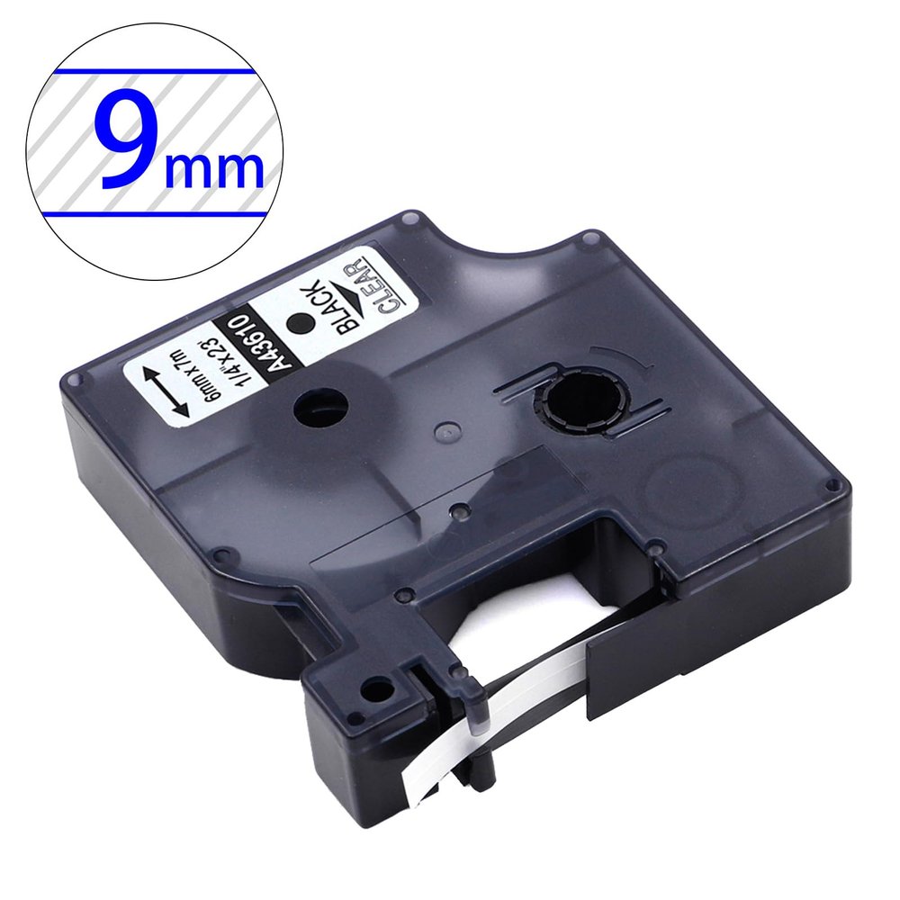 Label Maker Tape Replacement 9mmx7m Laminated Label Maker Tape Replacement Clearly Lettering Easy to Use for Office