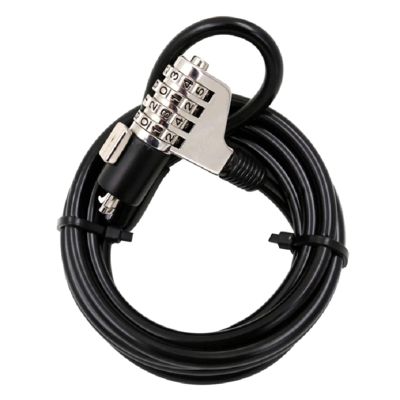 Qsvbeeqj Laptop Cable Lock Security Cable 4 Digit Password Combination Computer Lock for PC Desktop Notebook Accessories