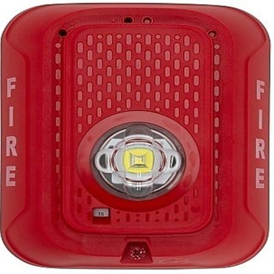 System Sensor SRLED L-Series Wall-Mount Strobe with LED, Red; Electrically Compatible with Legacy SpectrAlert, SpectrAlert Advance and L-Series Devices; Tamper-Resistant; 24VDC Operation Only