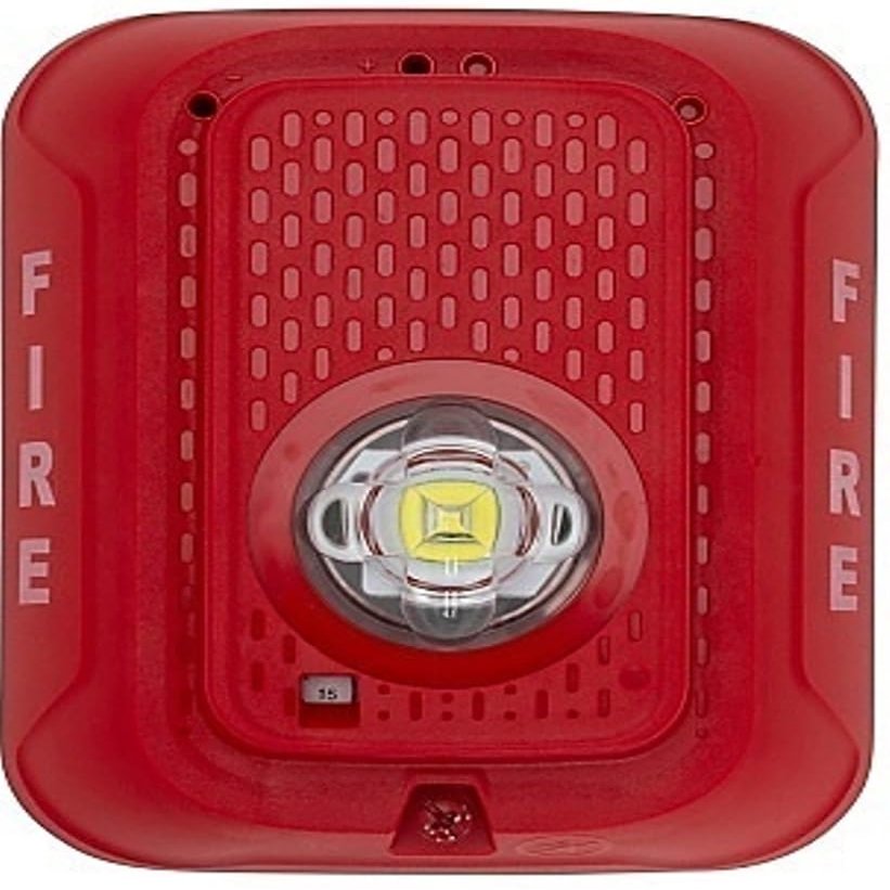 System Sensor SRLED L-Series Wall-Mount Strobe with LED, Red; Electrically Compatible with Legacy SpectrAlert, SpectrAlert Advance and L-Series Devices; Tamper-Resistant; 24VDC Operation Only