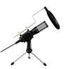Abaodam USB and Play Microphone for Desktop Voice Chat Recording Device Tripod Stand for Video Conferences and Online Meetings Black view 1