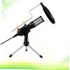 Abaodam USB and Play Microphone for Desktop Voice Chat Recording Device Tripod Stand for Video Conferences and Online Meetings Black view 3