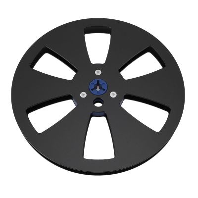 1/4 7 Inch Empty Tape Reel, 6 Hole Aluminum Alloy Open Reel Sound Tape Universal Sound Tape Empty Reel for TEAC Studer, Classic Design (Black)