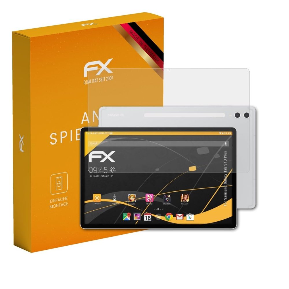 atFoliX Screen Protector compatible with Samsung Galaxy Tab S10 Plus Screen Protection Film, anti-reflective and shock-absorbing FX Protector Film (2X)