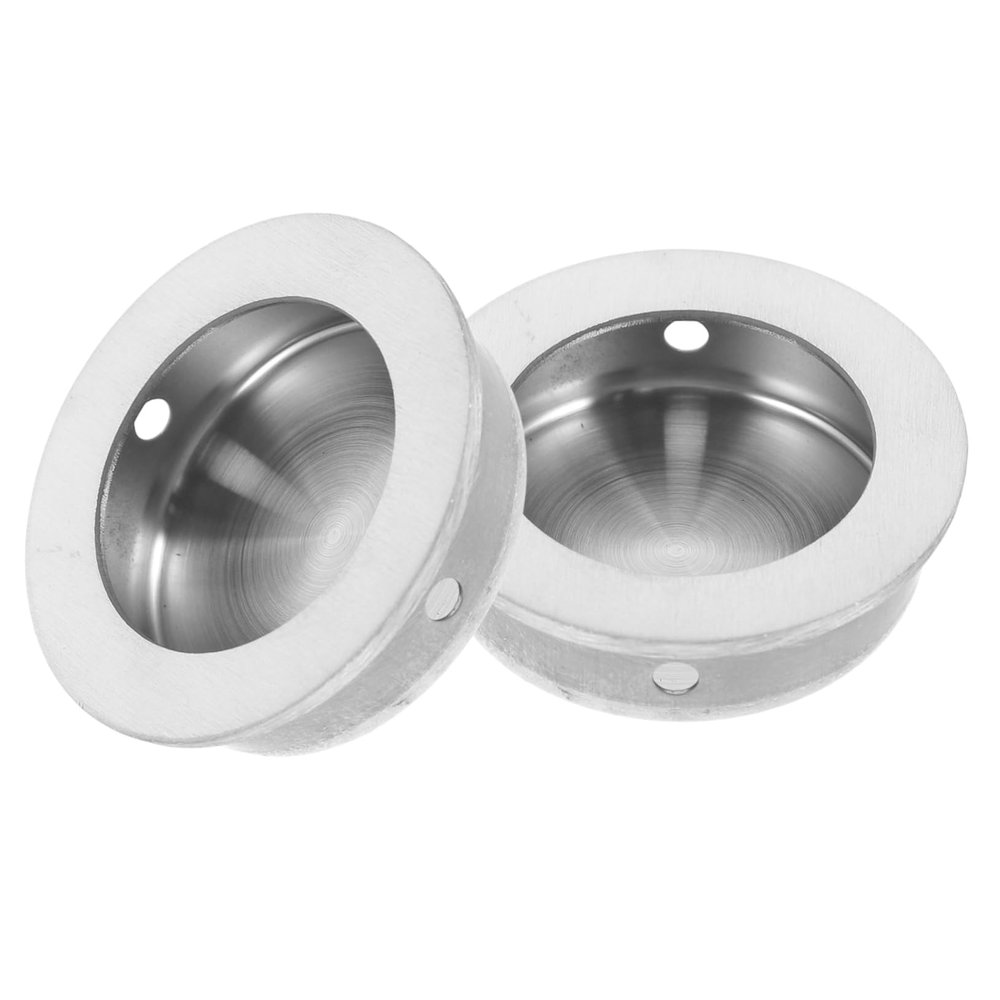 IWOWHERO 2pcs Recessed Cabinet Handles Pocket Door Handles for Enhanced Safety Sleek Embedded Design for Cabinets