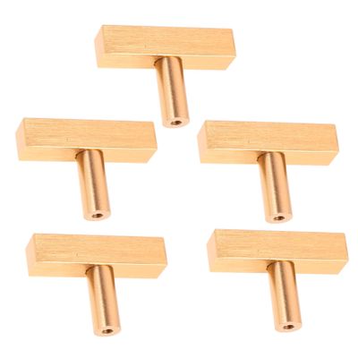 WOONEKY 5pcs Kitchen Cabinet Handles Dresser Door Pulls Zinc Alloy Hardware Modern Drawer Pulls Sturdy Cabinet Knobs