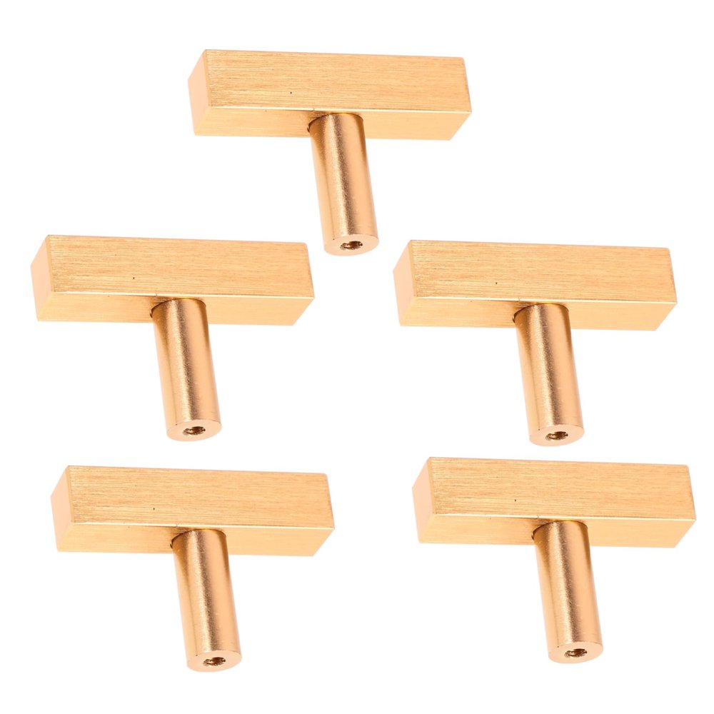 WOONEKY 5pcs Kitchen Cabinet Handles Dresser Door Pulls Zinc Alloy Hardware Modern Drawer Pulls Sturdy Cabinet Knobs