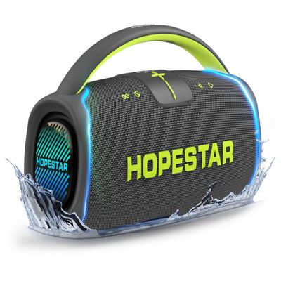 300W Portable Speaker Wireless Bluetooth Audio Big Bass with Handle, Microphone, Hopestar Series (Gray)
