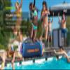 300W Portable Speaker Wireless Bluetooth Audio Big Bass with Handle, Microphone, Hopestar Series (Blue) view 2