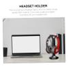 CAXUSD Headset Holder Stand Portable Black Desk Rack for Headphones Easy Install Space-Saving Design with Non-Slip Mat for Gaming and Office Use view 4