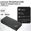 40AY0090US Lenovo Thinkpad Docking Station Dual Monitor - Supports 4K Display, Thinkpad Dock with 90W Adapter, HDMI, DisplayPort, USB C Cables & Cloth - Lenovo Docking Station view 3