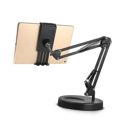 ARTIBETTER 360 Degree Rotatable Metal Base Phone Holder for Desk and Bed Arm Bracket Stand for Cell Phone and Tablet