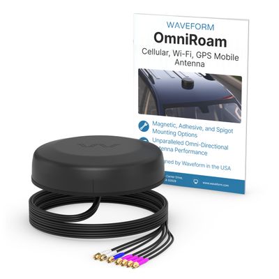 Waveform OmniRoam 7-in-1 Low-Profile Mobile Antenna  High-Performance, Rugged Fleet Antenna for Peplink, Cradlepoint, Cisco (4x4 Cellular, 2x2 WiFi, GPS)