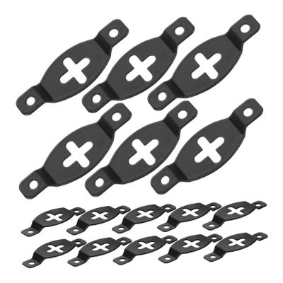 Abaodam 20pcs Heavy Duty Speaker Wall Mount Hook Bracket Hanger Connector for Surround Sound Audio Systems Easy to Install Iron Hook for High Fidelity Speakers Black