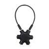 OSOLADY Port Audio Splitter Adapter Snow Shape Headset Splitter for Sharing Music Compatible Devices Portable Keychain Design Black view 3