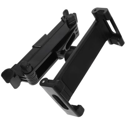 KONTONTY Car Headrest Phone Holder Tablet Bracket Rear Seat Mount Telescopic Alloy Abs Material Stable Secure Fit