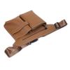 Baluue Barber Waist Bag for Haircut Tools Khaki Leather Storage Pouch Ample Space for Stylists and Barbers for Daily Use and Versatile Applications view 1