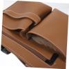 Baluue Barber Waist Bag for Haircut Tools Khaki Leather Storage Pouch Ample Space for Stylists and Barbers for Daily Use and Versatile Applications view 2