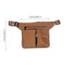 Baluue Barber Waist Bag for Haircut Tools Khaki Leather Storage Pouch Ample Space for Stylists and Barbers for Daily Use and Versatile Applications view 4