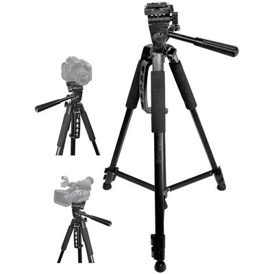 60" Aluminum Tripod for Sony Alpha E-Mount Mirrorless Camera A7RIV A7RIII A7III A7II A7RII A7S A7 A9 A6600 A6500 A6400 Black