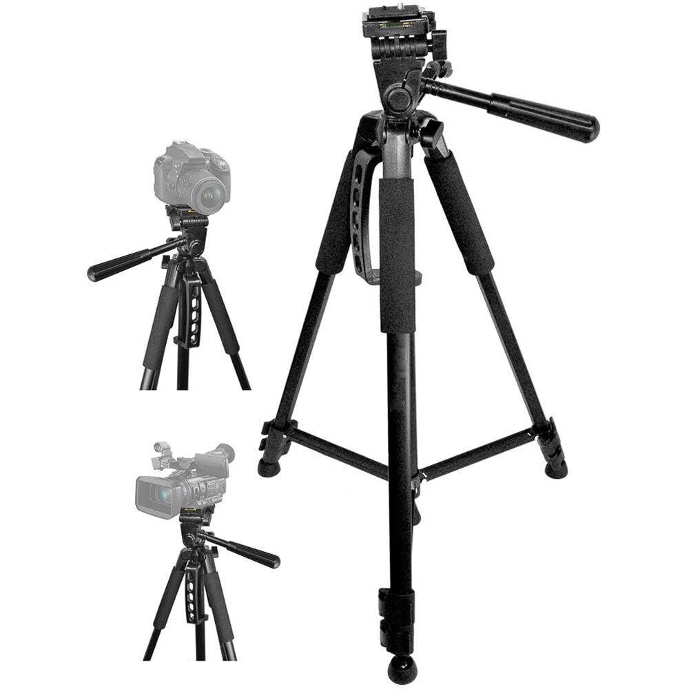 60" Aluminum Tripod for Sony Alpha E-Mount Mirrorless Camera A7RIV A7RIII A7III A7II A7RII A7S A7 A9 A6600 A6500 A6400 Black