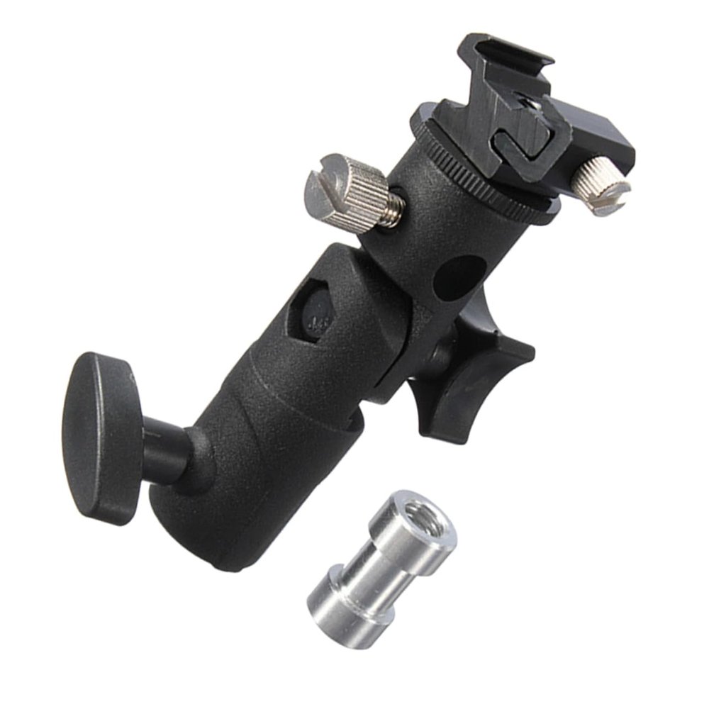CAXUSD Adjustable Light Bracket Mount for Photography Flashlight Holder with Compatibility for Tripods Vertical and Horizontal Positioning for