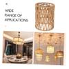 KICHOUSE Woven Paper Rope Pendant Lamp Shade Rustic Lampshade Replacement for Ceiling Lights Compatible for Bedroom Living Room Restaurant Hotel Decor view 2