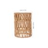 KICHOUSE Woven Paper Rope Pendant Lamp Shade Rustic Lampshade Replacement for Ceiling Lights Compatible for Bedroom Living Room Restaurant Hotel Decor view 3
